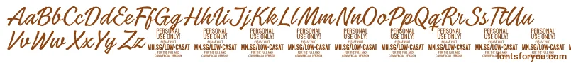LowcasatthinPersonalUse Font – Brown Fonts on White Background