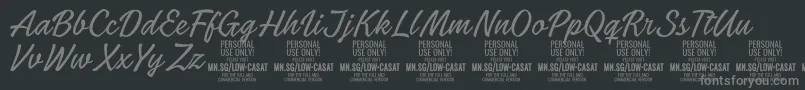 LowcasatthinPersonalUse Font – Gray Fonts on Black Background