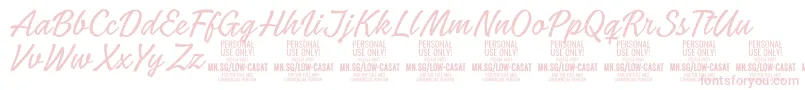 LowcasatthinPersonalUse Font – Pink Fonts on White Background