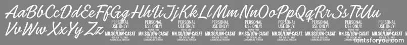 LowcasatthinPersonalUse Font – White Fonts on Gray Background