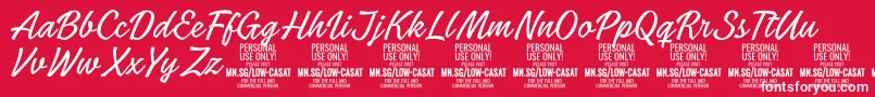 LowcasatthinPersonalUse Font – White Fonts on Red Background