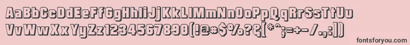 Mrb3D Font – Black Fonts on Pink Background