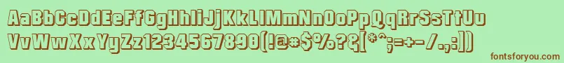 Mrb3D Font – Brown Fonts on Green Background