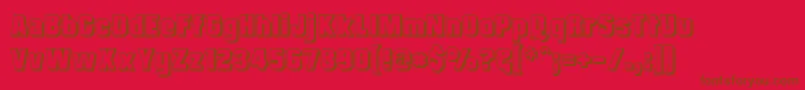 Mrb3D Font – Brown Fonts on Red Background