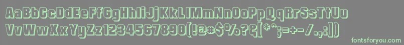 Mrb3D Font – Green Fonts on Gray Background