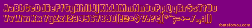 Mrb3D Font – Orange Fonts on Purple Background