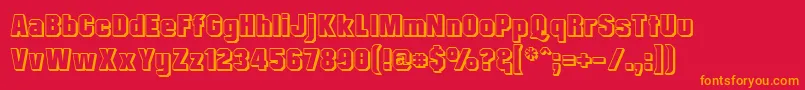 Mrb3D Font – Orange Fonts on Red Background