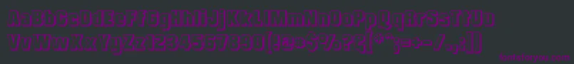 Шрифт Mrb3D – фиолетовые шрифты на чёрном фоне