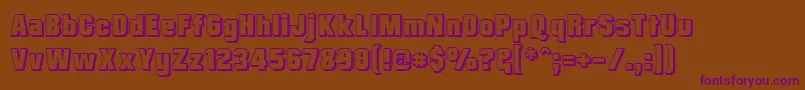 Mrb3D Font – Purple Fonts on Brown Background