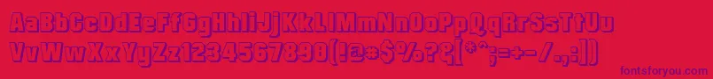 Mrb3D Font – Purple Fonts on Red Background