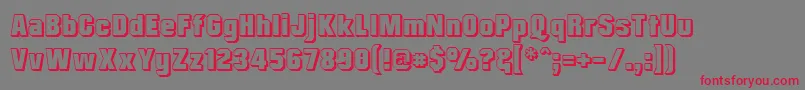 Mrb3D Font – Red Fonts on Gray Background