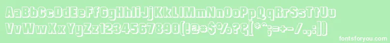 Mrb3D Font – White Fonts on Green Background