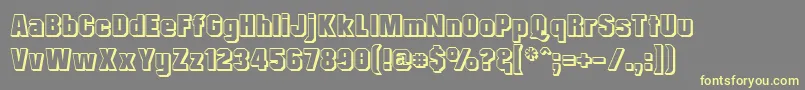 Mrb3D Font – Yellow Fonts on Gray Background