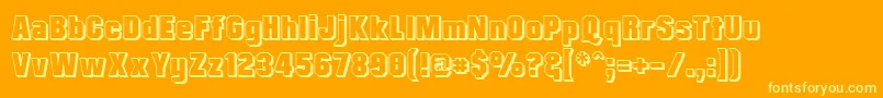 fuente Mrb3D – Fuentes Amarillas Sobre Fondo Naranja