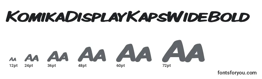 Размеры шрифта KomikaDisplayKapsWideBold