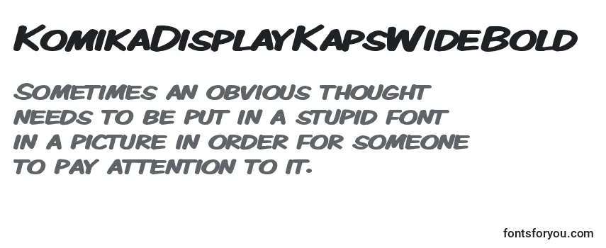 Review of the KomikaDisplayKapsWideBold Font