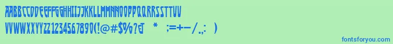 Afisha Font – Blue Fonts on Green Background