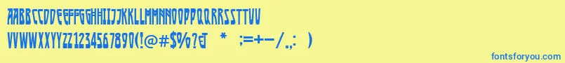 Afisha Font – Blue Fonts on Yellow Background