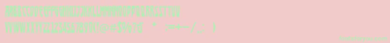 Afisha Font – Green Fonts on Pink Background