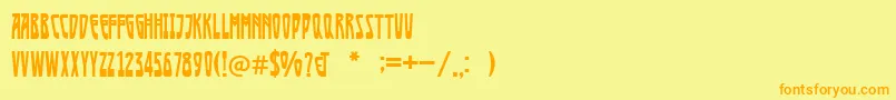 Afisha Font – Orange Fonts on Yellow Background