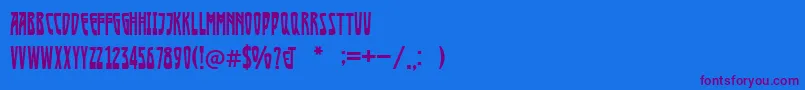 Afisha Font – Purple Fonts on Blue Background