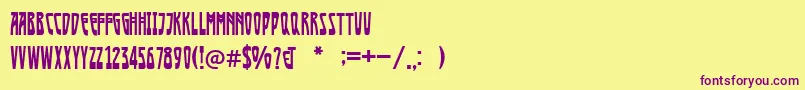 Afisha Font – Purple Fonts on Yellow Background
