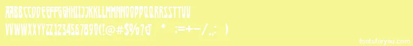 Afisha Font – White Fonts on Yellow Background