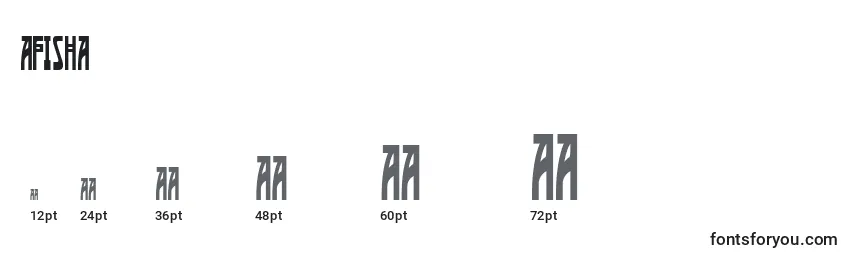 Размеры шрифта Afisha