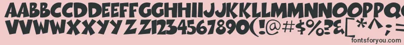 Thwack Font – Black Fonts on Pink Background