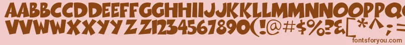 Thwack Font – Brown Fonts on Pink Background