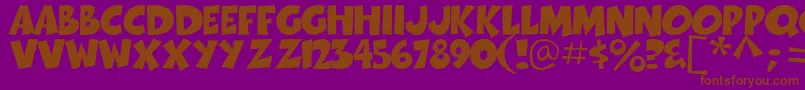 Thwack Font – Brown Fonts on Purple Background