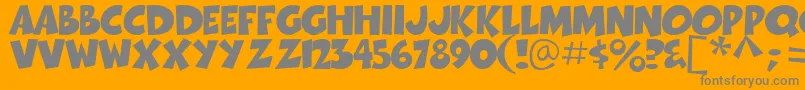 Thwack Font – Gray Fonts on Orange Background