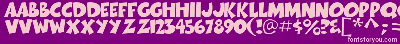 Thwack Font – Pink Fonts on Purple Background