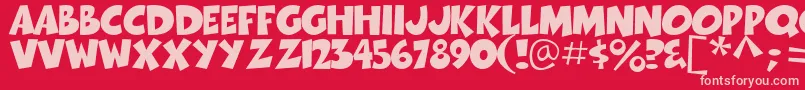 Thwack Font – Pink Fonts on Red Background