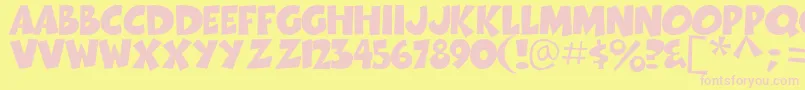 Thwack Font – Pink Fonts on Yellow Background