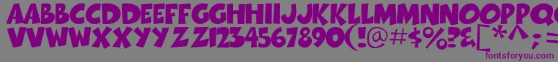 Thwack Font – Purple Fonts on Gray Background