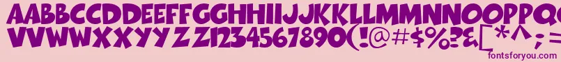 Thwack Font – Purple Fonts on Pink Background