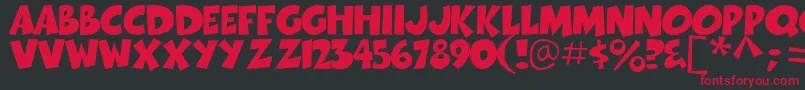 Thwack Font – Red Fonts on Black Background
