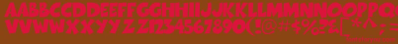 Thwack Font – Red Fonts on Brown Background