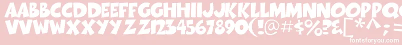 Thwack Font – White Fonts on Pink Background