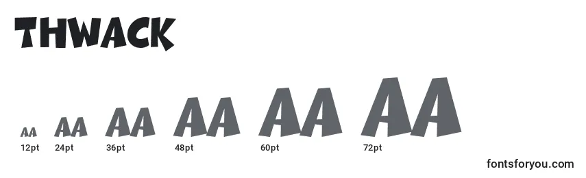 Thwack Font Sizes