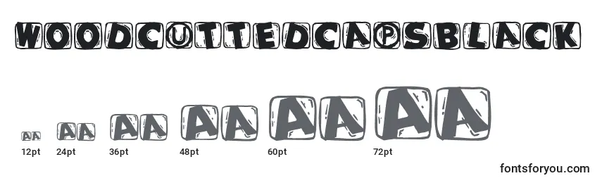Woodcuttedcapsblack Font Sizes
