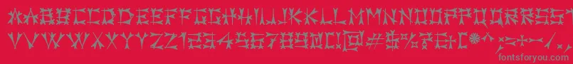 Carbol Font – Gray Fonts on Red Background