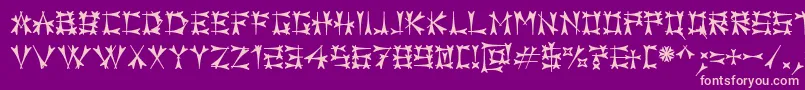 Carbol Font – Pink Fonts on Purple Background