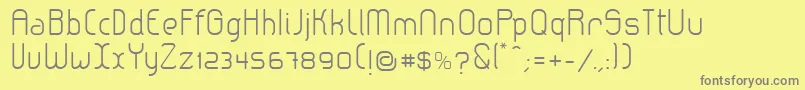 LeroticaLight-Schriftart – Graue Schriften auf gelbem Hintergrund