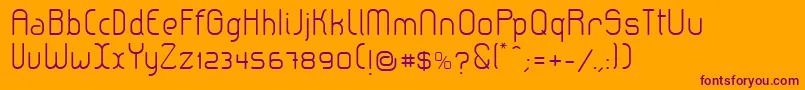 LeroticaLight-Schriftart – Violette Schriften auf orangefarbenem Hintergrund