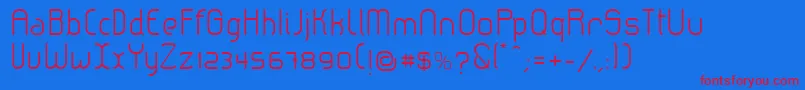 LeroticaLight Font – Red Fonts on Blue Background