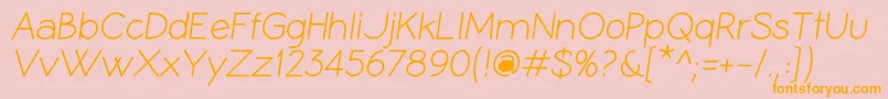 CoameiRi Font – Orange Fonts on Pink Background