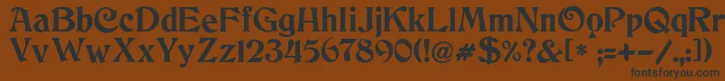 JmhCthulhumbusUg Font – Black Fonts on Brown Background