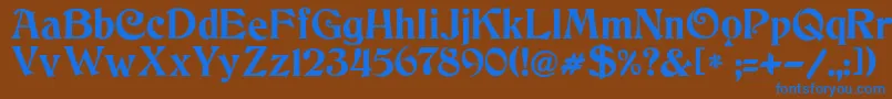 Шрифт JmhCthulhumbusUg – синие шрифты на коричневом фоне